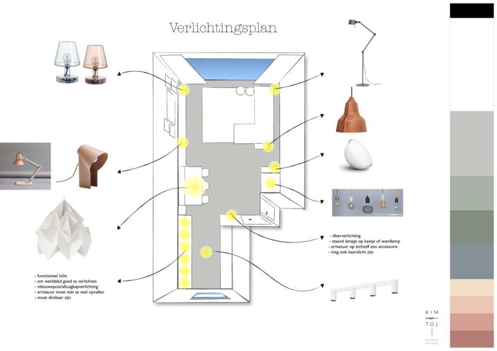 Verlichting ontworpen door interieurontwerper uit Dordrecht voor woonkamer nieuwbouw