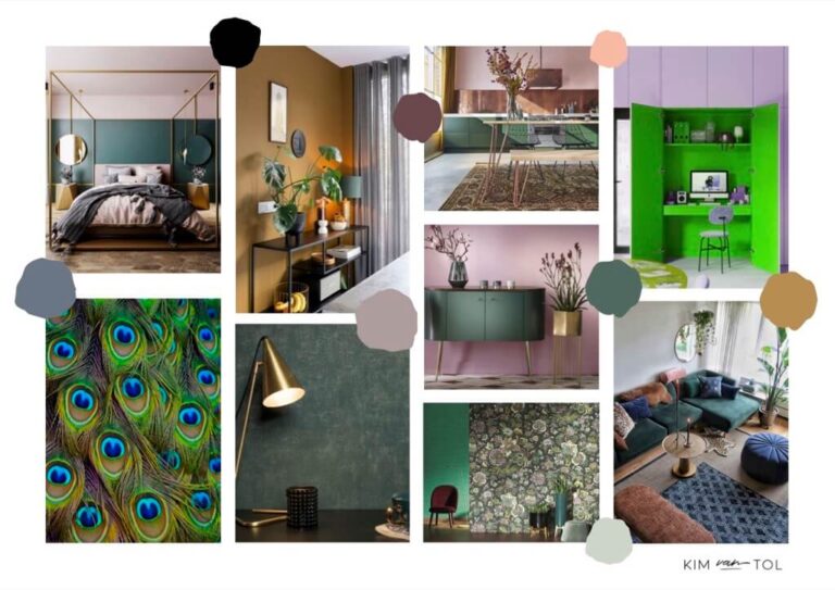 Moodboard gemaakt door interieurstylist tijdens interieuradvies in Dordrecht voor woonkamer nieuwbouw